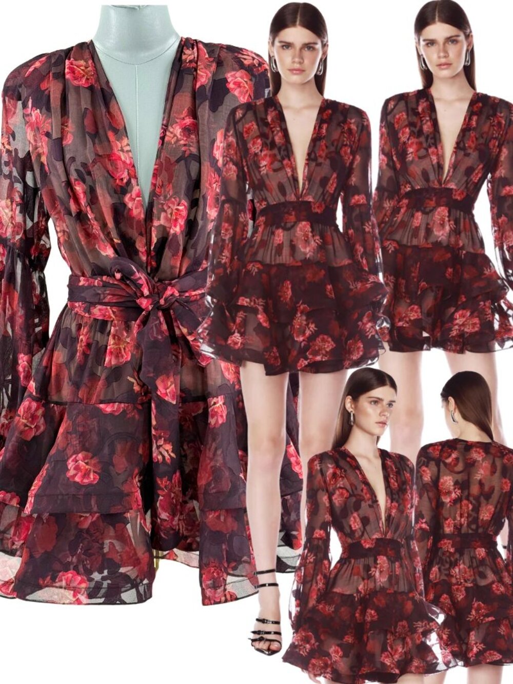 🆕 BRONX & BANCO 🧿 NWOT Bedouin Coastal Mini Dress, Rose Burnout - Sz S US 4